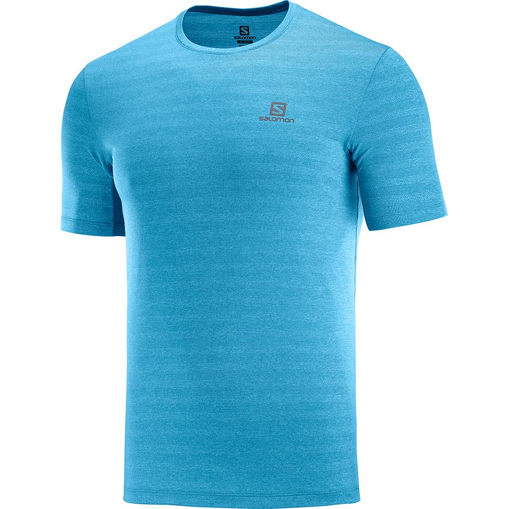 Salomon Singapore Mens T-shirts - XA M Blue | 92670-MNLI